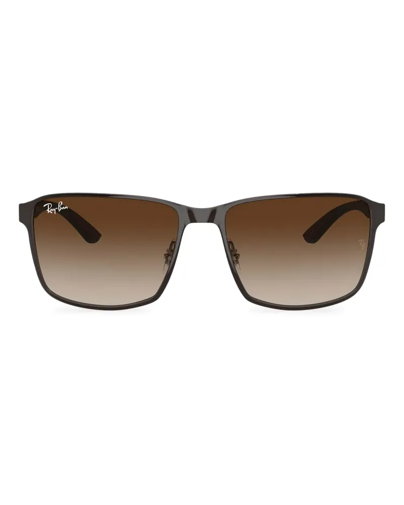 Ray Ban RB3721 Sonnenbrille mit eckigem Gestell - Braun Braun