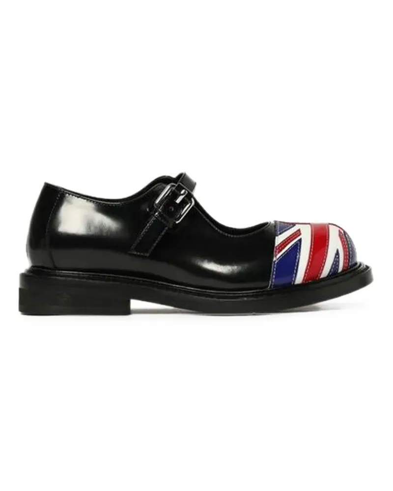 Moschino Englisch Olivia Union Jack Mary Janes - Schwarz Schwarz