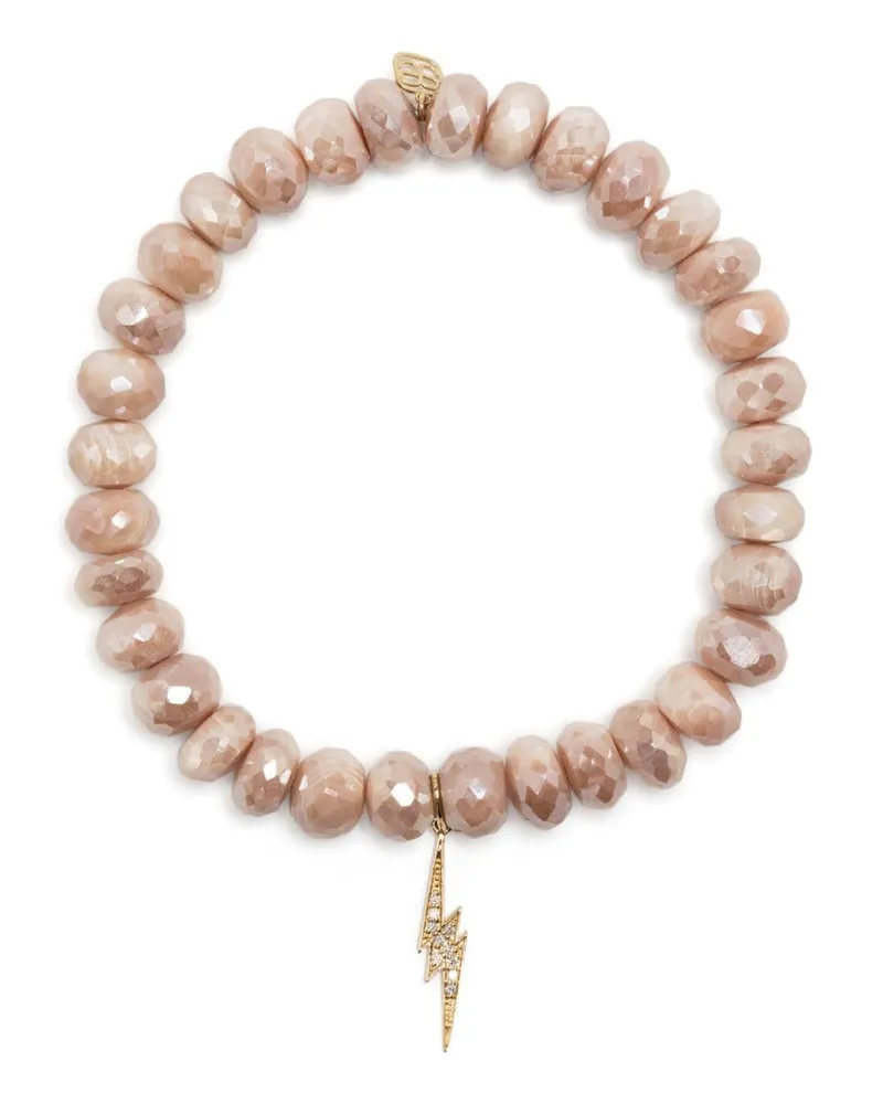 Sydney Evan 14kt Gelbgoldarmband mit Diamanten - Rosa Rosa