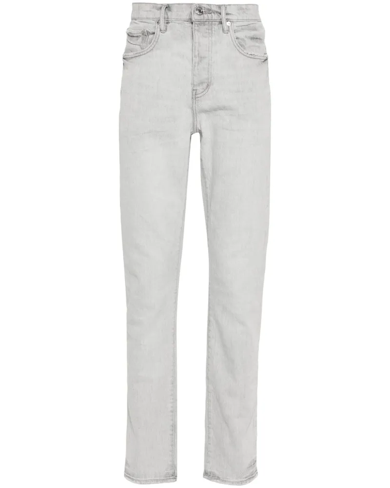 PURPLE BRAND Halbhohe Straight-Leg-Jeans Grau