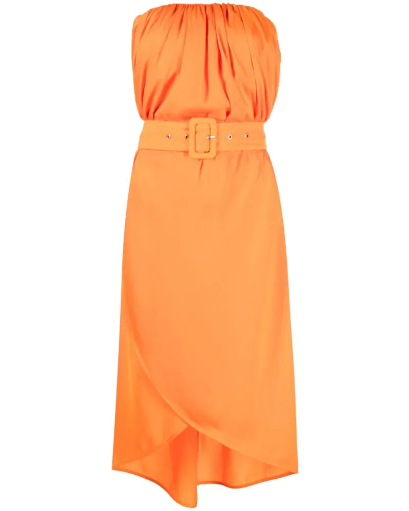 Pinko Schulterfreies Midikleid - Orange Orange