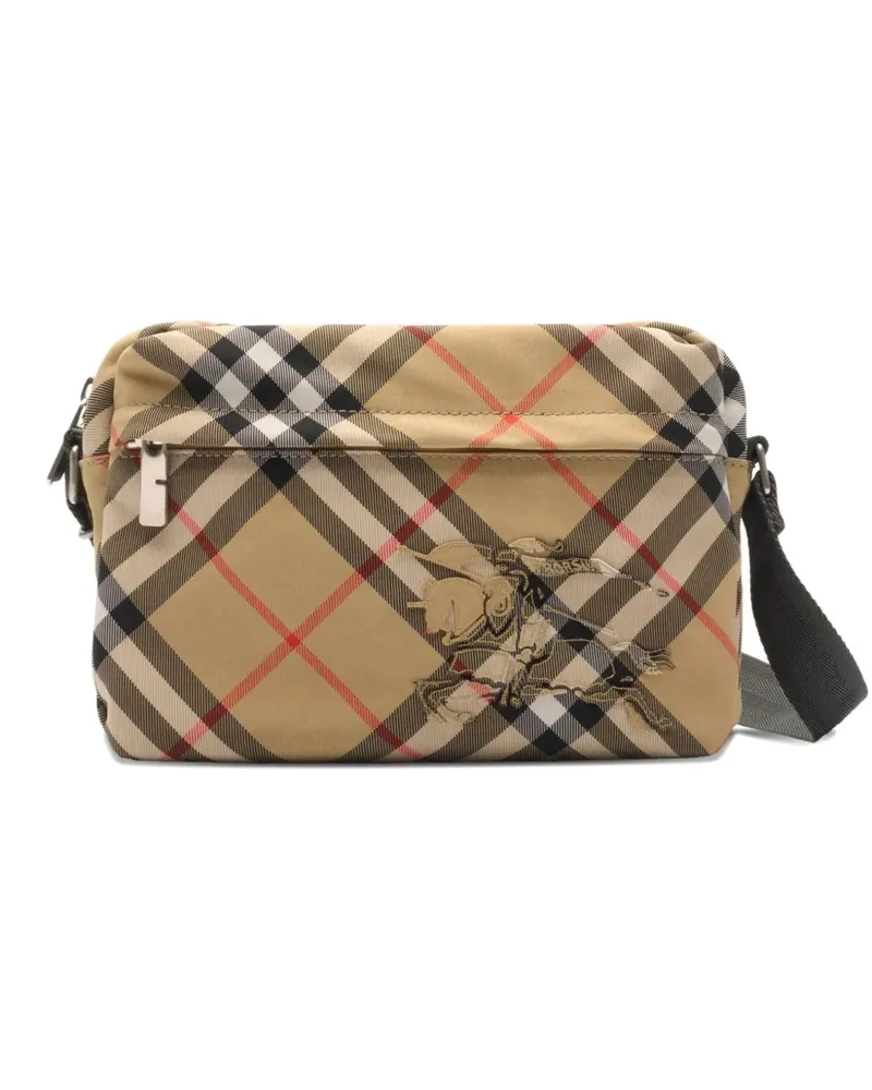Burberry Equestrian Knight-appliqué messenger bag - Nude Nude