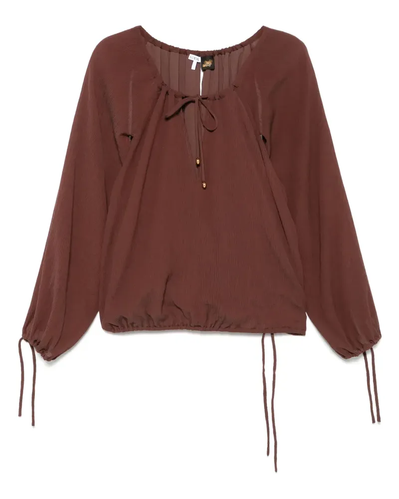 Loewe Seersucker-Bluse - Braun Braun