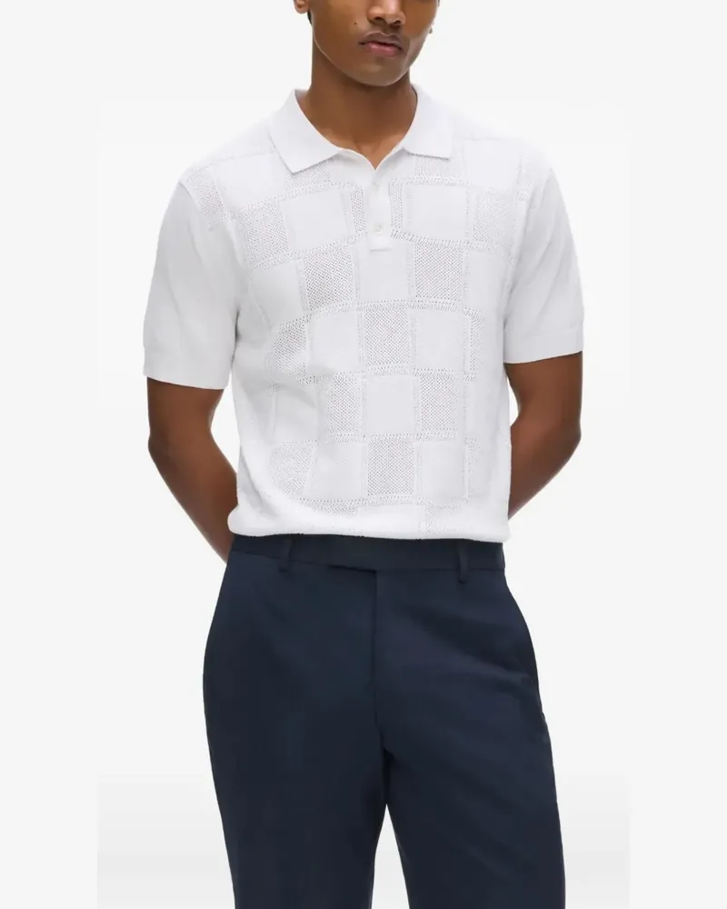 Karl Lagerfeld Kariertes Poloshirt - Weiß Weiß