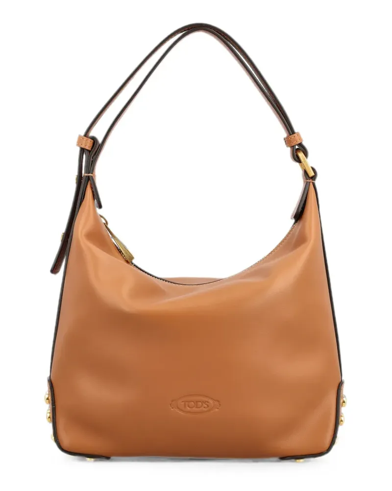 TOD'S stud-embellished leather shoulder bag - Braun Braun