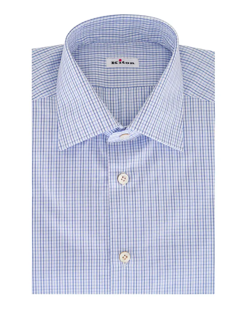Kiton checked shirt - Blau Blau