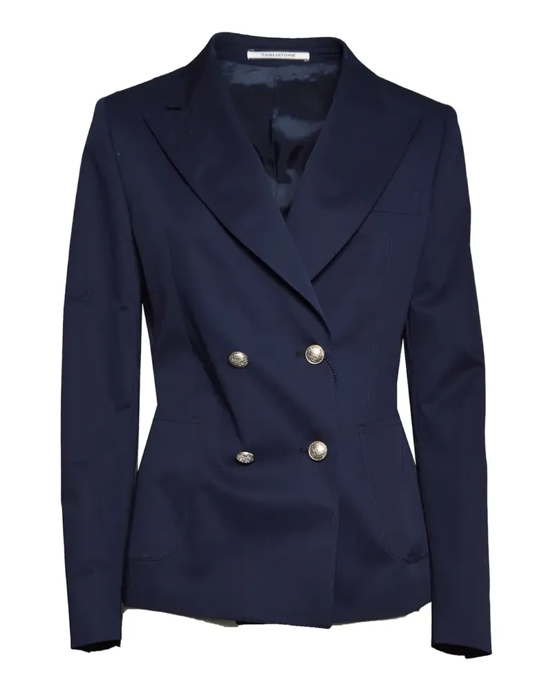 Tagliatore double-breasted peaked-lapel jacket - Blau Blau