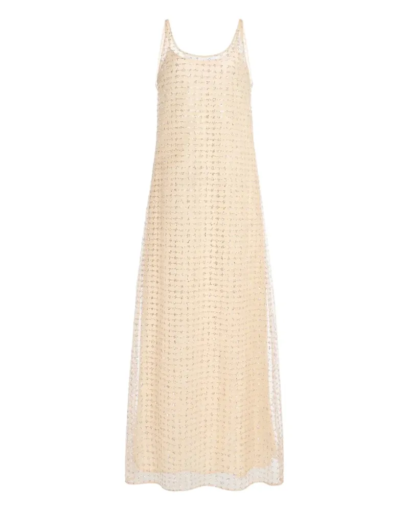 STAUD Aurielle star-embellished maxi dress - Nude Nude