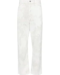 Christophe Lemaire Cropped-Jeans mit Bleach-Effekt Weiß