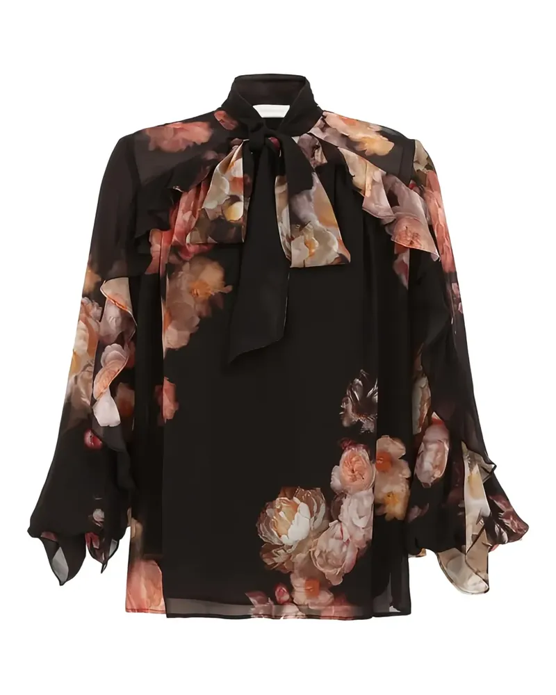 Zimmermann floral-print blouse - Schwarz Schwarz