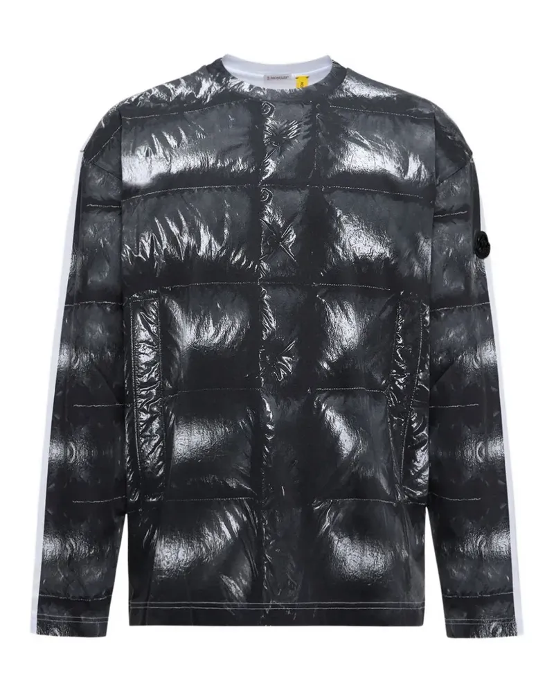 Moncler T-Shirt mit Logo-Print - Schwarz Schwarz