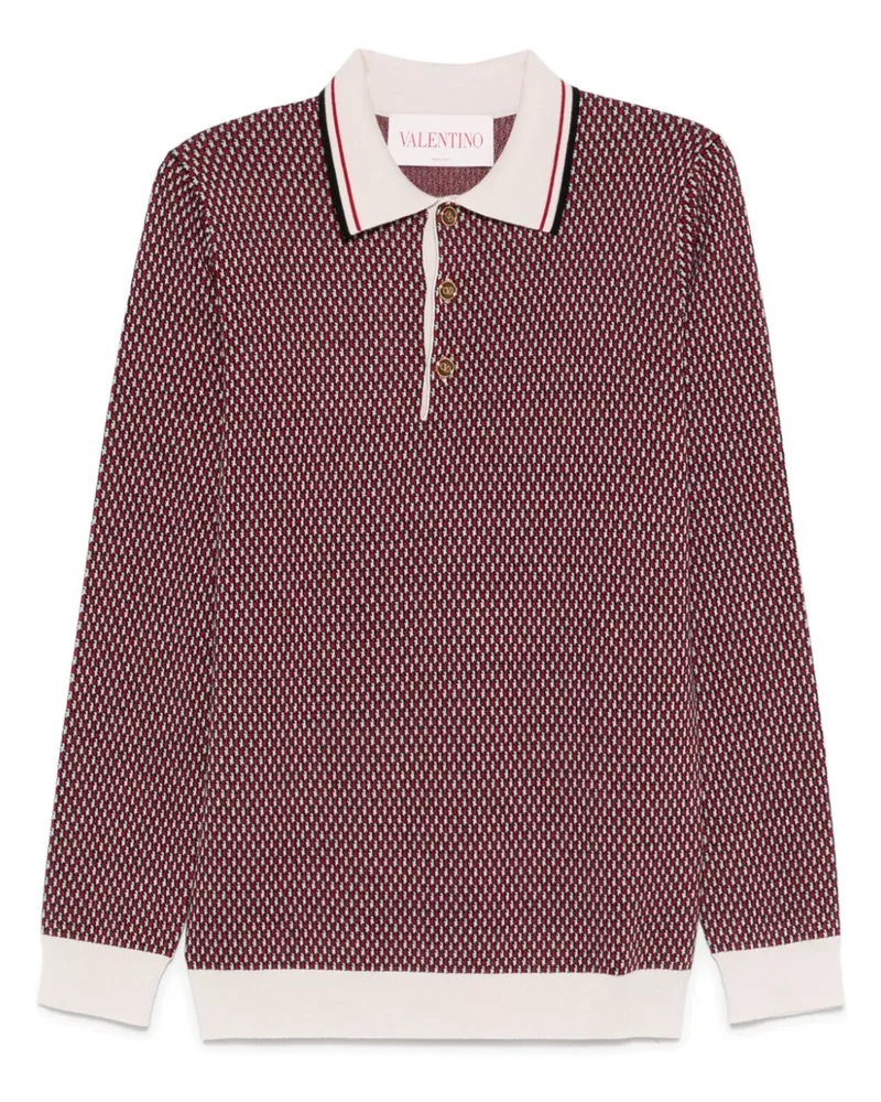 Valentino Garavani Gestricktes Poloshirt - Rot Rot