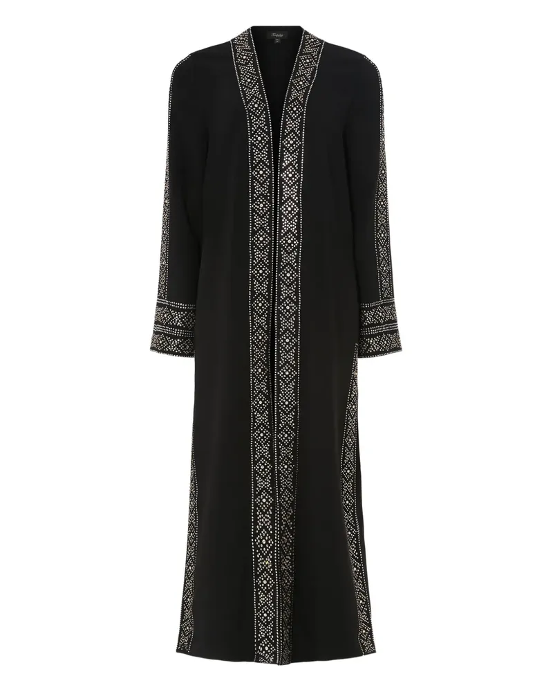 Temperley London beads-embellishment coat - Schwarz Schwarz