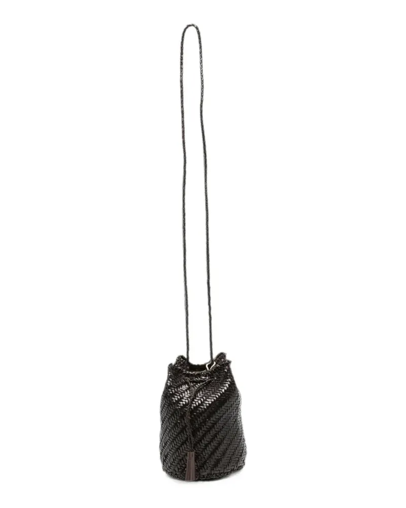 Dragon Diffusion Pompom Double Jump tassel-detail bucket bag - Braun Braun