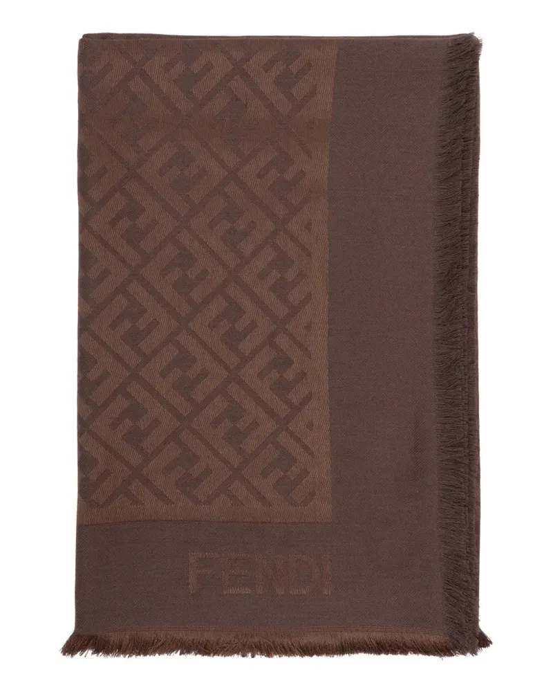 Fendi FF-monogram silk scarf - Braun Braun