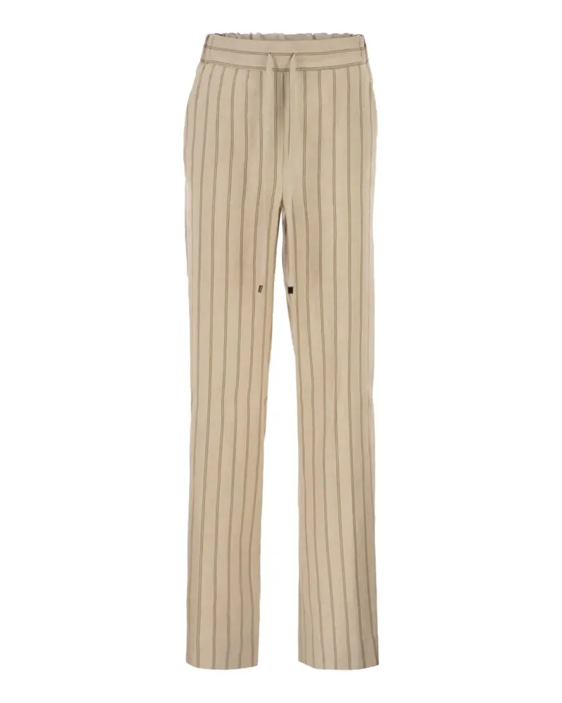 Antonelli Firenze pinstriped slim-fit trousers - Nude Nude