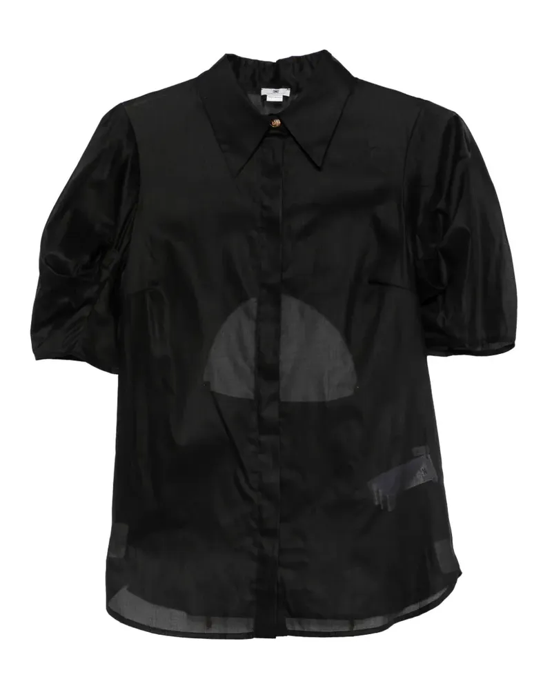 Elisabetta Franchi puff-sleeve shirt - Schwarz Schwarz