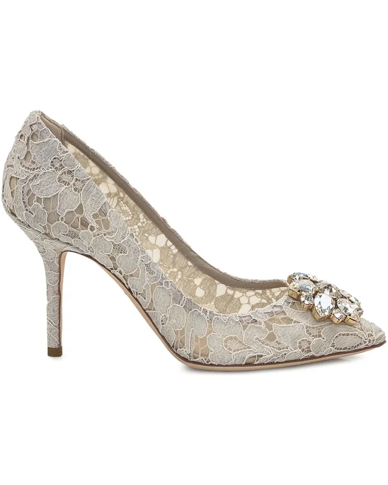 Dolce & Gabbana Verzierte Spitzen-Pumps - Weiß Weiß