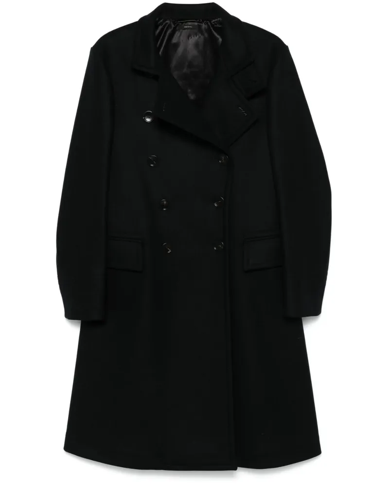 Tom Ford Klassischer Wollmantel - Schwarz Schwarz