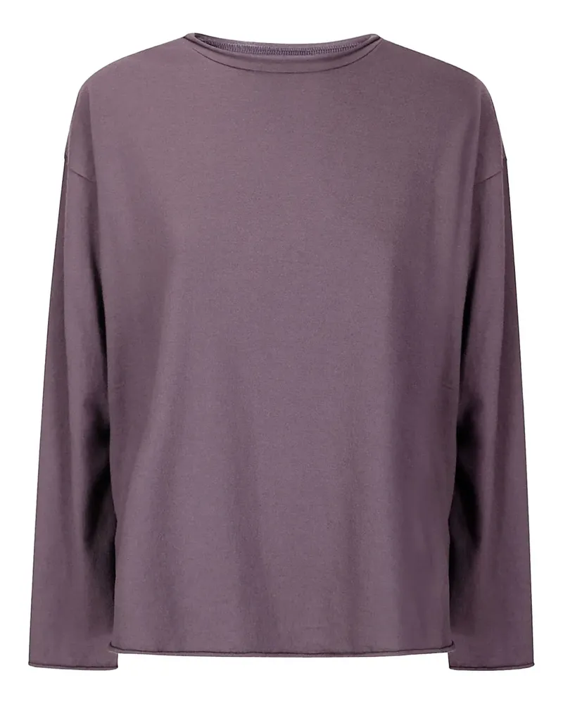LABO.ART Gerafftes Langarmshirt - Violett Violett