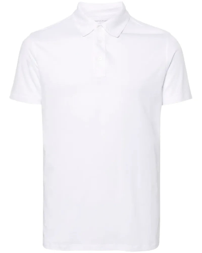 Majestic Poloshirt mit kurzen Ärmeln - Weiß Weiß