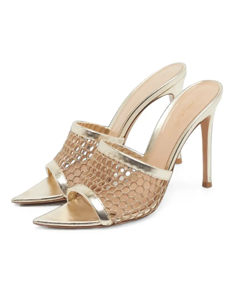 Gianvito Rossi Alisia Sandalen mit Mesh-Einsatz - Gold Gold