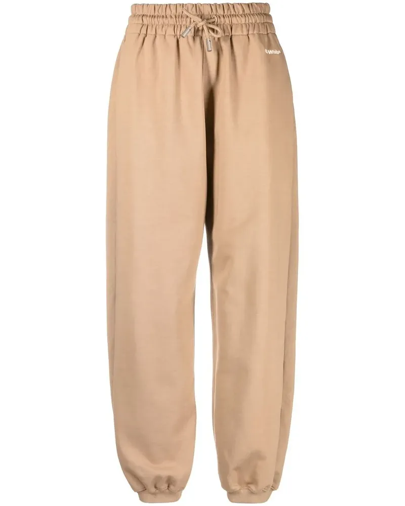 OFF-WHITE Jogginghose mit Logo-Stickerei - Braun Braun
