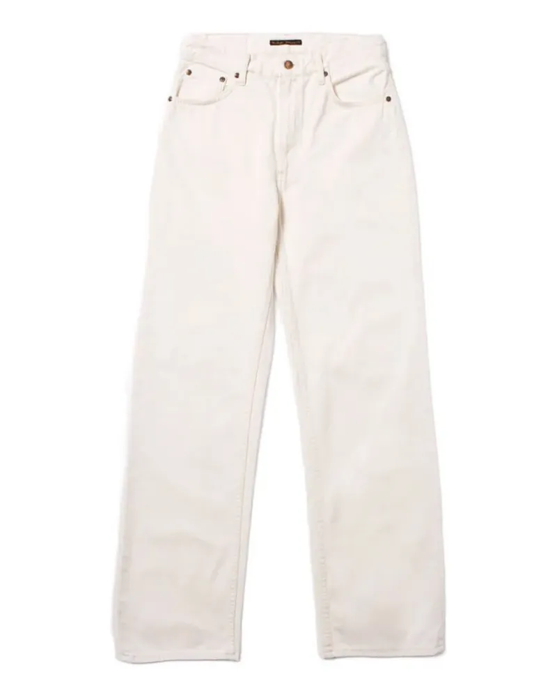 Nudie Jeans Clean Eileen logo-patch jeans - Weiß Weiß