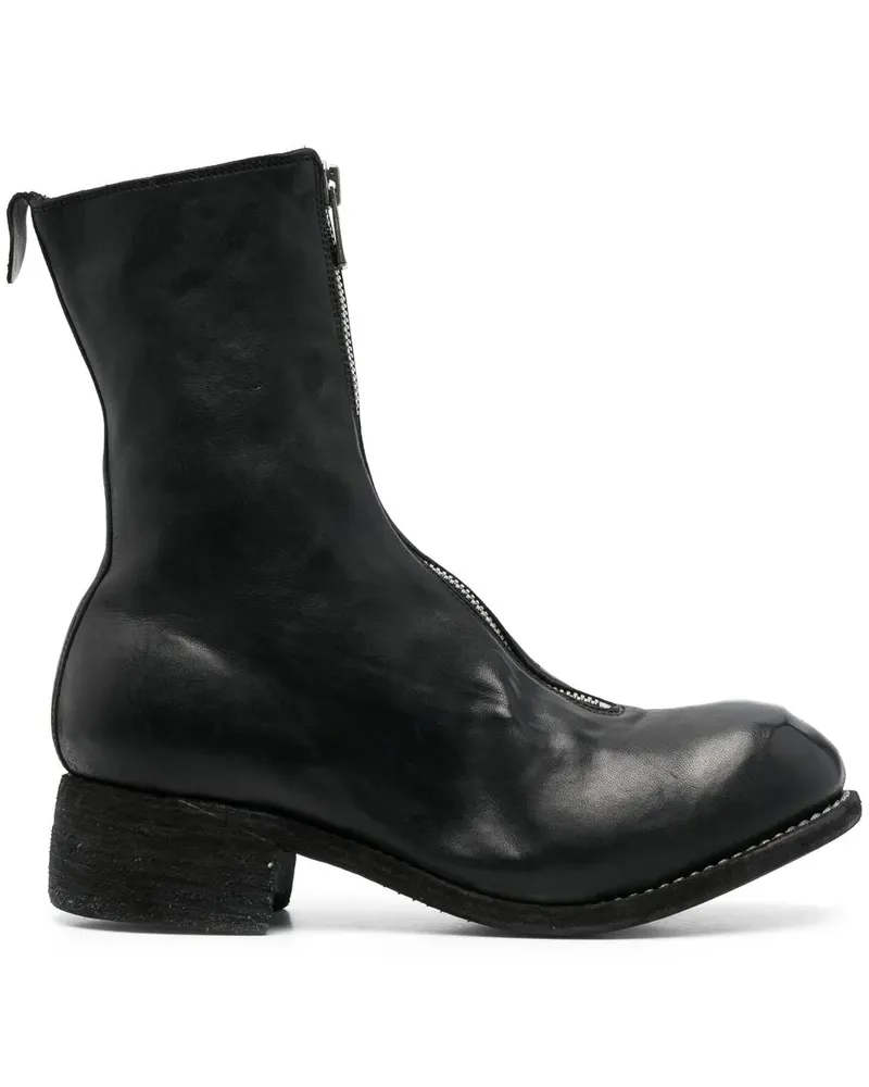 GUIDI Stiefel mit Reißverschluss - Schwarz Schwarz