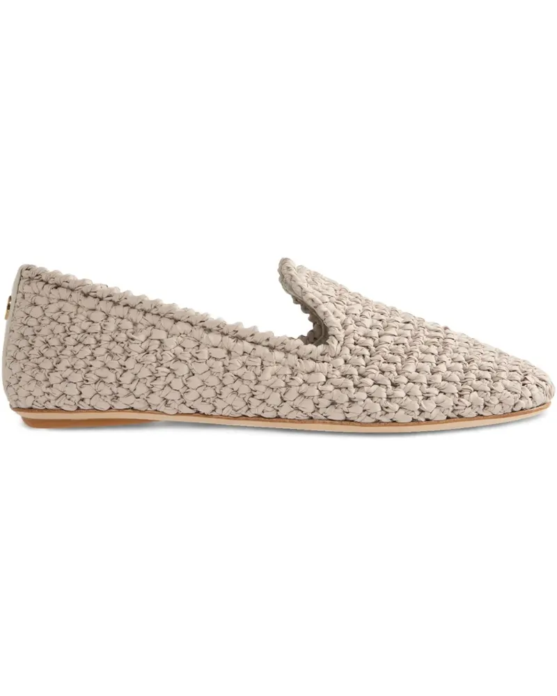 Moncler Geflochtene Loafer - Nude Nude