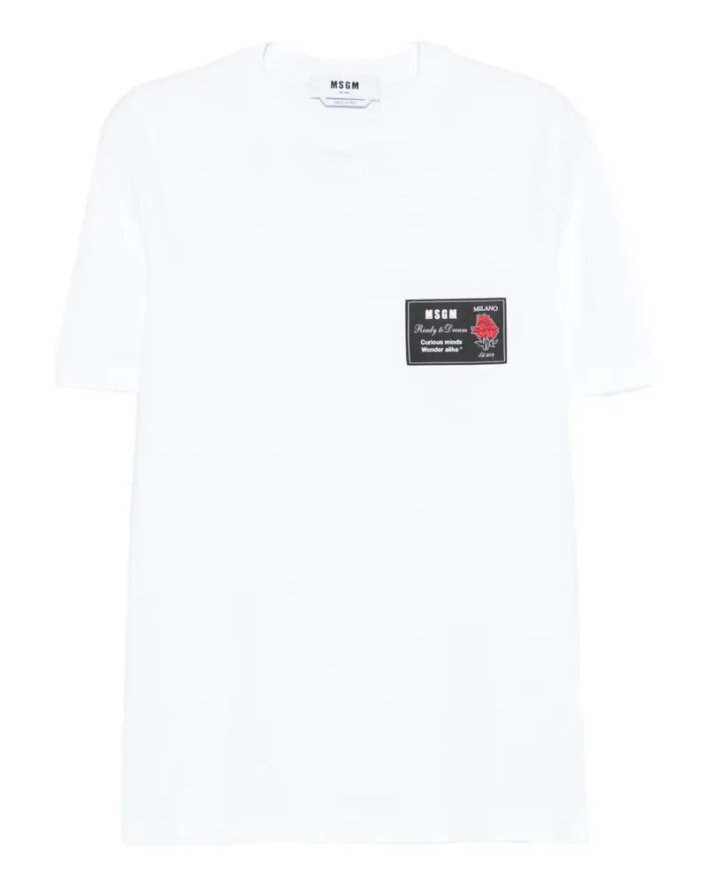 MSGM Klassisches T-Shirt - Weiß Weiß