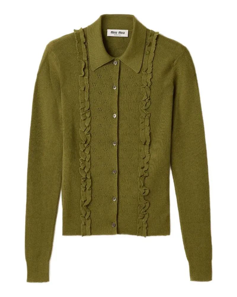 Miu Miu cashmere and silk cardigan - Grün Grün