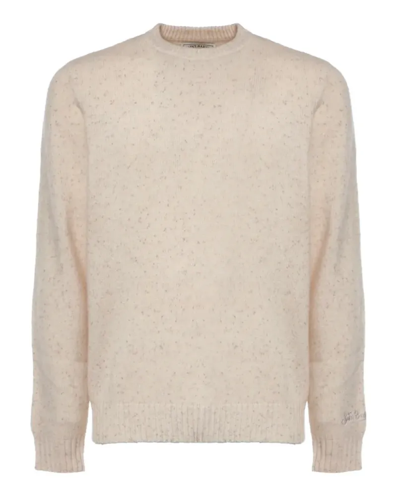 MC2 Saint Barth Regent wool blend Donegal knit crewneck - Nude Nude