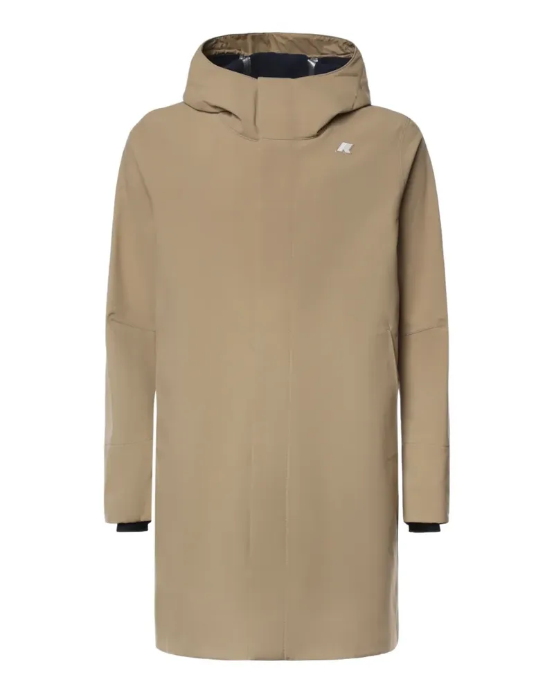 K-Way Thomas logo-patch parka - Nude Nude