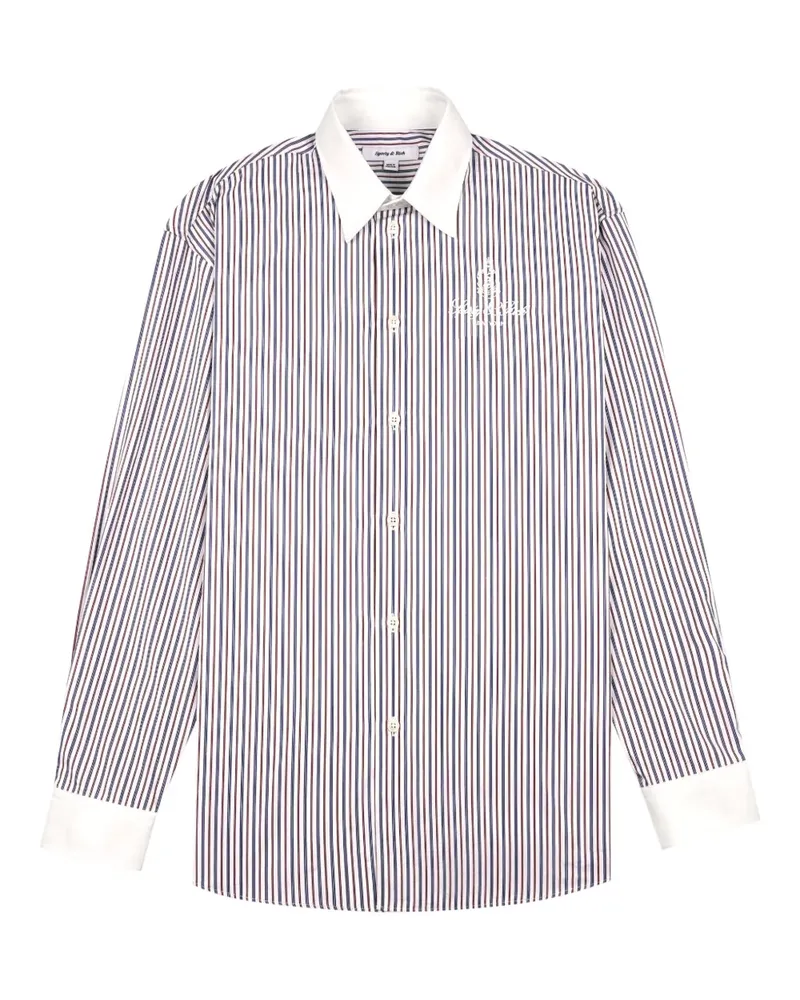 SPORTY & RICH Gestreiftes Hemd - Blau Blau