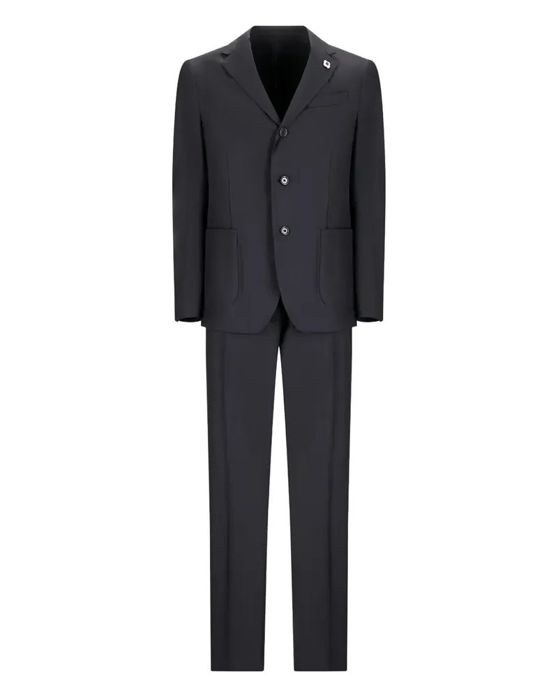 LARDINI Einreihiger Anzug - Schwarz Schwarz
