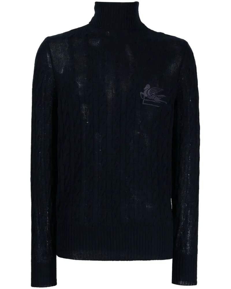 Etro Rollkragenpullover aus Kaschmir - Blau Blau