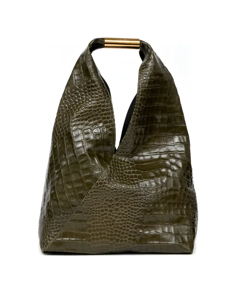 Maison Margiela Schultertasche mit Kroko-Prägung - Grün Grün