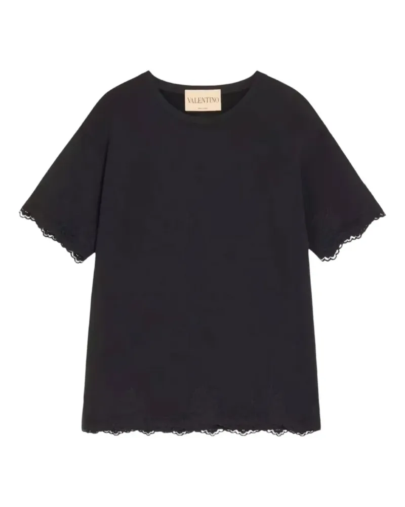 Valentino Garavani Sweatshirt mit Spitzenborten - Schwarz Schwarz