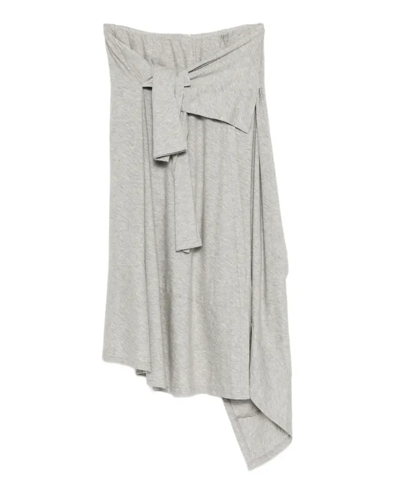 Feng Chen Wang asymmetric front-tie skirt - Grau Grau