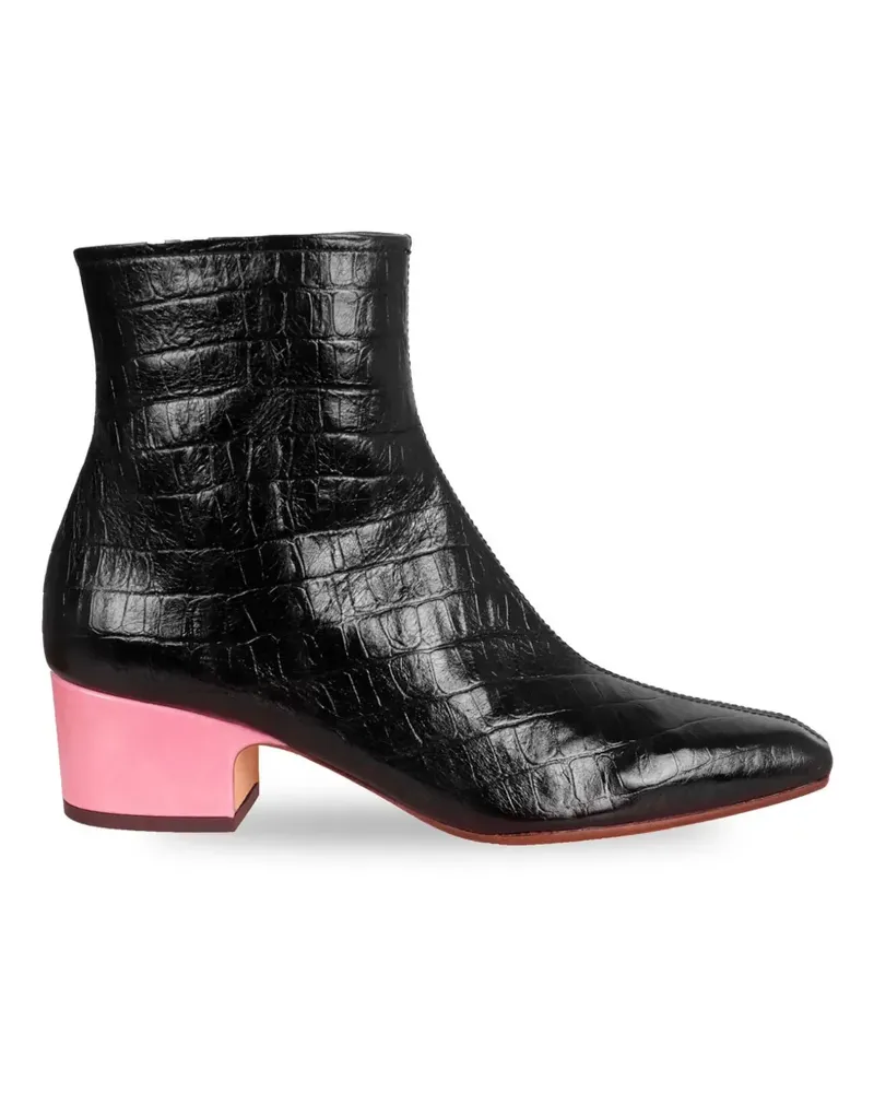 Chie Mihara Cumiya croc-effect ankle boots - Schwarz Schwarz