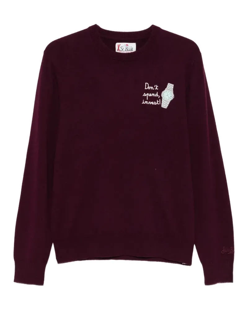MC2 Saint Barth Bestickter Heron Pullover - Violett Violett