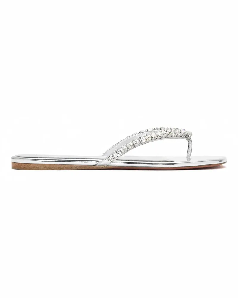 Amina Muaddi Gigi crystal-embellished sandals - Silber Silber