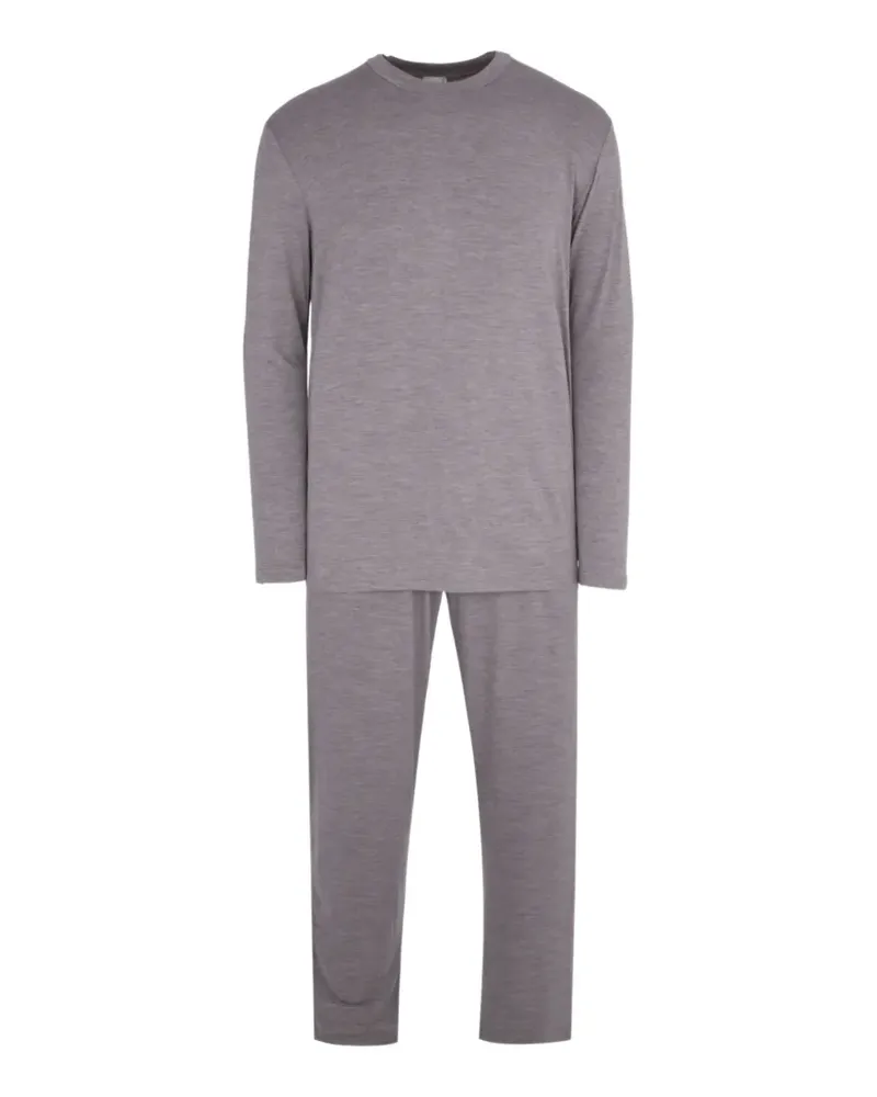 Zimmerli Pyjama mit Logo - Grau Grau