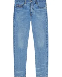 Versace Medusa Biggie Straight-Leg-Jeans Blau