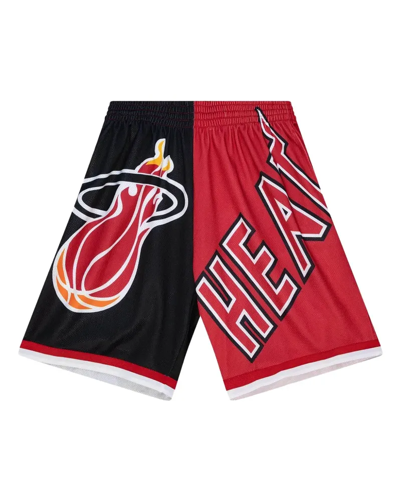 Mitchell & Ness x NBA Miami Heat Big Face 5.0 Shorts - Schwarz Schwarz