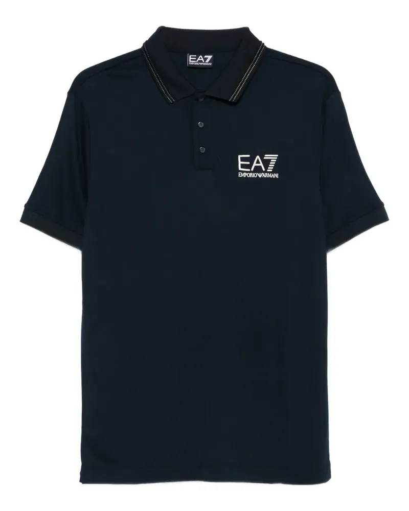 EA7 Poloshirt mit Logo - Blau Blau