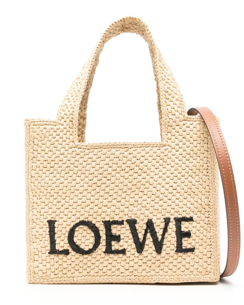 Loewe Mini  Font Shopper - Nude Nude