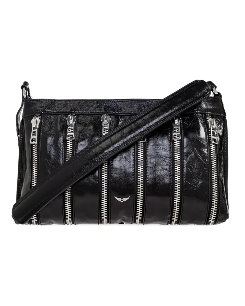Zadig & Voltaire Sunny Moody Schultertasche mit Reißverschluss - Schwarz Schwarz