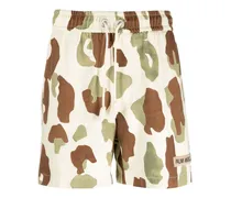 Shorts mit Camouflage-Print - Nude
